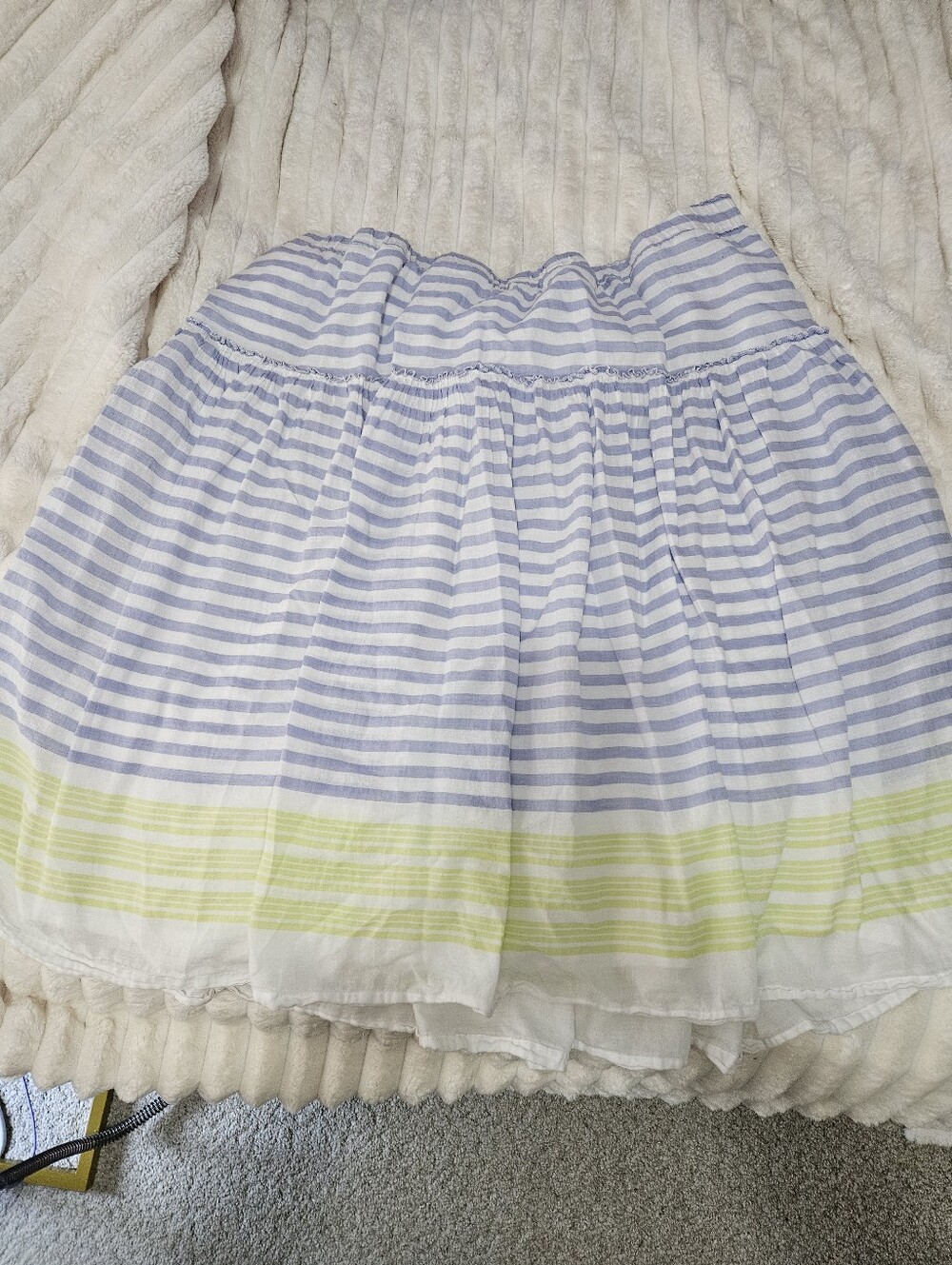 NWOT - Old Navy White W/ Blue/purple & Green/yellow Stripes Maxi Skirt, Size XXL